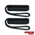 Extreme Max Extreme Max 3006.2168 BoatTector Premium Double Braid Nylon Fender Line Value 2-Pack-3/8" x 6' Black 3006.2168